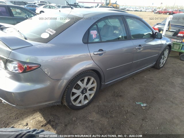 1YVHP84D965M63318 - 2006 MAZDA 6 S GRAY photo 4