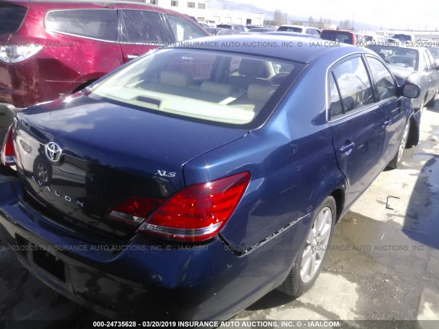 4T1BK36BX7U207779 - 2007 TOYOTA AVALON XL/XLS/TOURING/LIMITED BLUE photo 4