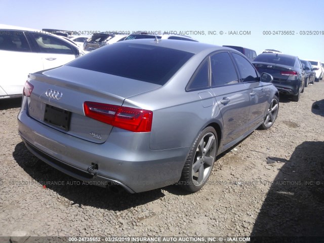 WAUHGAFCXFN010517 - 2015 AUDI A6 PRESTIGE SILVER photo 4