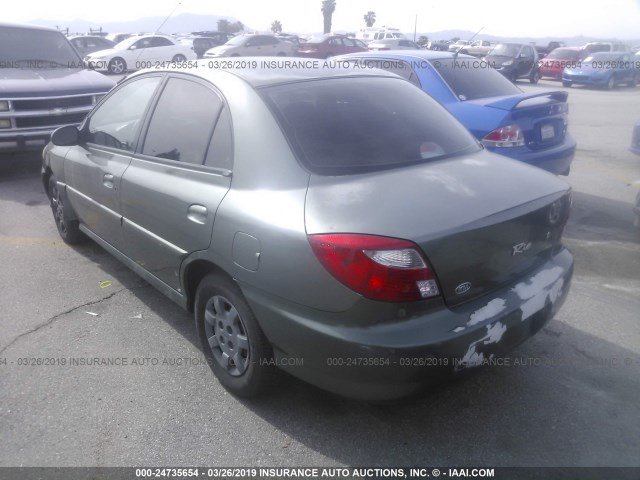 KNADC123216035317 - 2001 KIA RIO GREEN photo 3