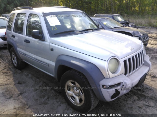 1J4GL48K63W595693 - 2003 JEEP LIBERTY SPORT/FREEDOM SILVER photo 1