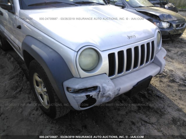 1J4GL48K63W595693 - 2003 JEEP LIBERTY SPORT/FREEDOM SILVER photo 6