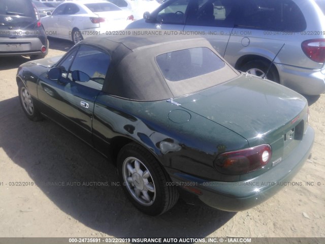 JM1NA3516M0201901 - 1991 MAZDA MX-5 MIATA GREEN photo 3