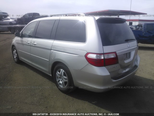 5FNRL38617B400623 - 2007 HONDA ODYSSEY EXL SILVER photo 3