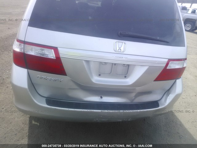 5FNRL38617B400623 - 2007 HONDA ODYSSEY EXL SILVER photo 6