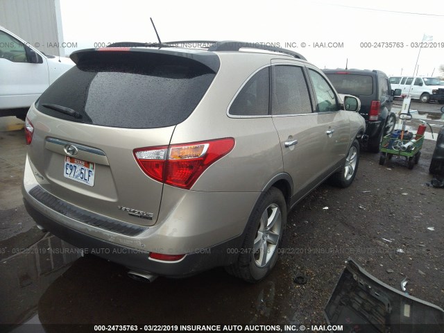 KM8NU73C18U052827 - 2008 HYUNDAI VERACRUZ GLS/SE/LIMITED GRAY photo 4