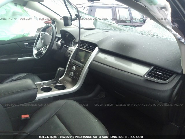 2FMDK4JC2CBA76328 - 2012 FORD EDGE SEL BLACK photo 5