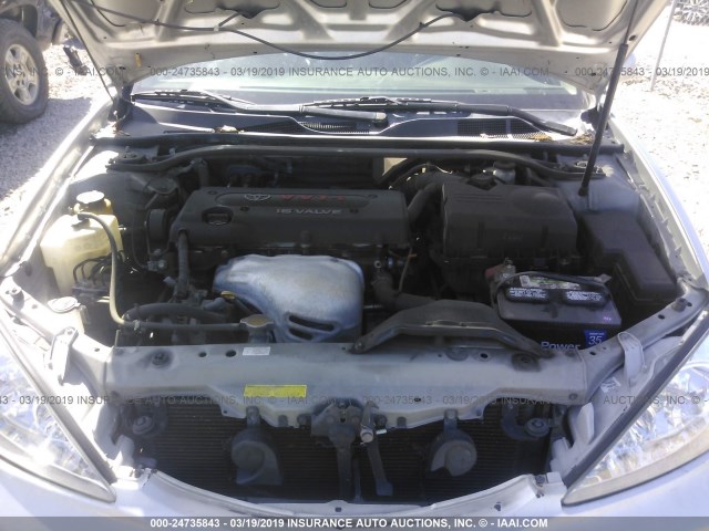 4T1BE32K34U873617 - 2004 TOYOTA CAMRY LE/XLE/SE SILVER photo 10