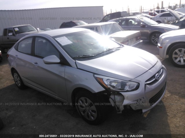 KMHCT4AE6GU105033 - 2016 HYUNDAI ACCENT SE SILVER photo 1