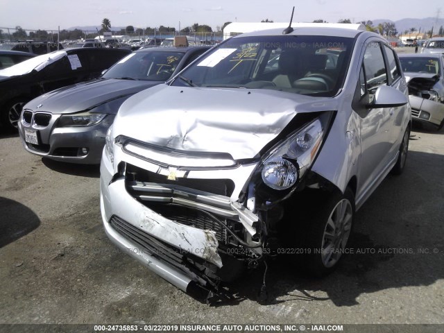 KL8CL6S01EC443650 - 2014 CHEVROLET SPARK EV 2LT SILVER photo 6