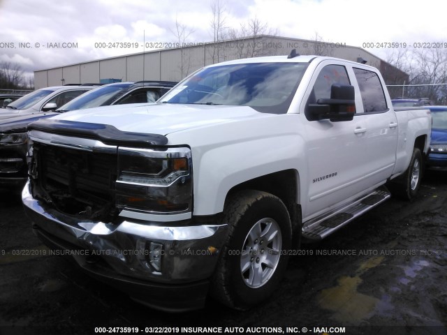 3GCUKRECXHG305578 - 2017 CHEVROLET SILVERADO K1500 LT WHITE photo 2