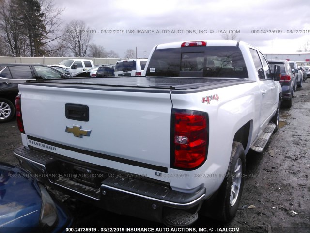 3GCUKRECXHG305578 - 2017 CHEVROLET SILVERADO K1500 LT WHITE photo 4