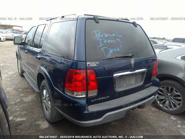 5LMEU68H54ZJ08003 - 2004 LINCOLN AVIATOR ლურჯი ფოტო 3