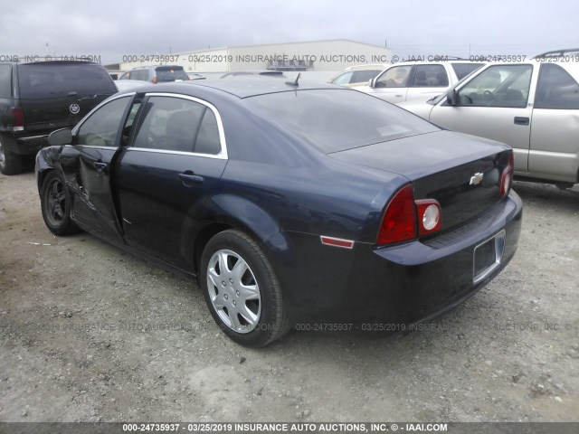 1G1ZB5EB3A4108141 - 2010 CHEVROLET MALIBU LS BLUE photo 3