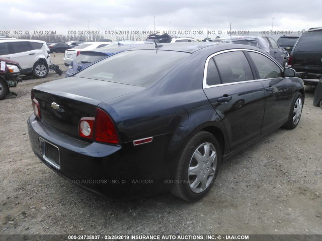 1G1ZB5EB3A4108141 - 2010 CHEVROLET MALIBU LS BLUE photo 4