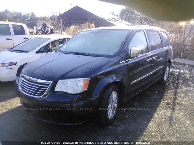 2C4RC1GG7ER115179 - 2014 CHRYSLER TOWN & COUNTRY LIMITED BLACK photo 2