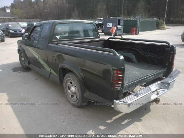 1B7GL23X4TS567105 - 1996 DODGE DAKOTA GREEN photo 3