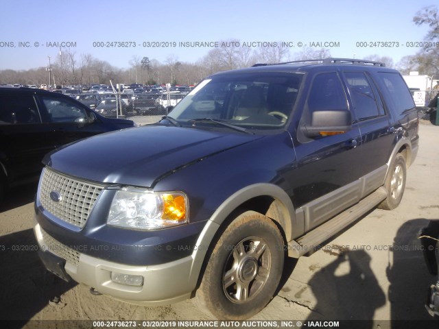 1FMFU18565LA51802 - 2005 FORD EXPEDITION EDDIE BAUER BLUE photo 2