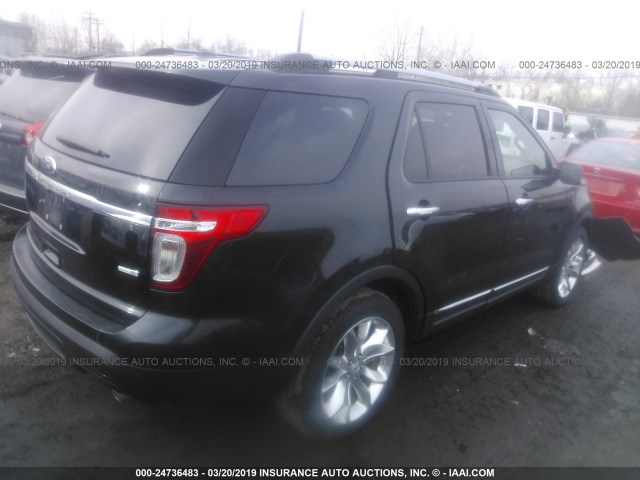 1FM5K8D83FGA52877 - 2015 FORD EXPLORER XLT BLACK photo 4