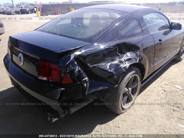 1ZVHT82H985173880 - 2008 FORD MUSTANG GT BLACK photo 6