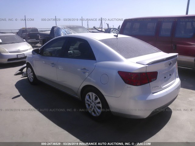 KNAFU4A2XD5727397 - 2013 KIA FORTE EX SILVER photo 3