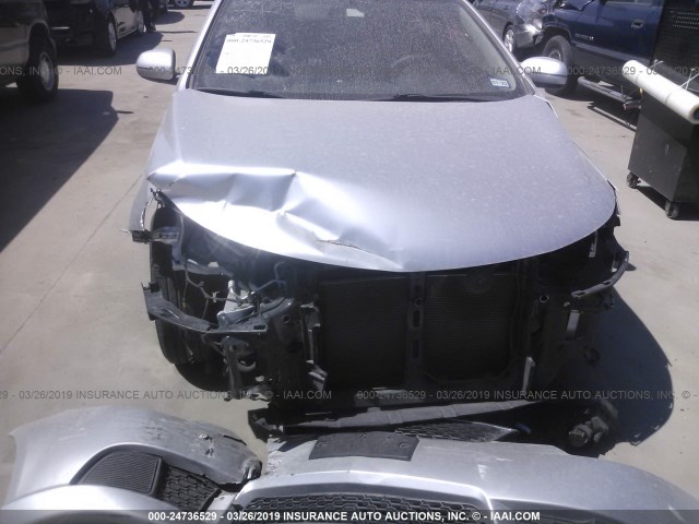 KNAFU4A2XD5727397 - 2013 KIA FORTE EX SILVER photo 6