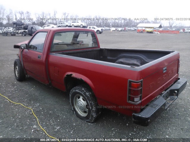 1B7FL16G3NS509040 - 1992 DODGE DAKOTA RED photo 3