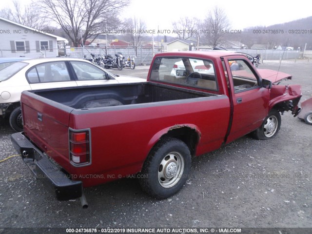 1B7FL16G3NS509040 - 1992 DODGE DAKOTA RED photo 4