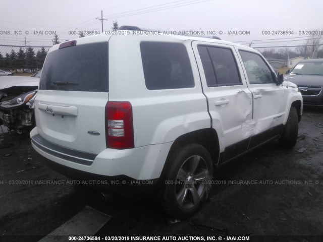 1C4NJPFA3GD807305 - 2016 JEEP PATRIOT LATITUDE WHITE photo 4