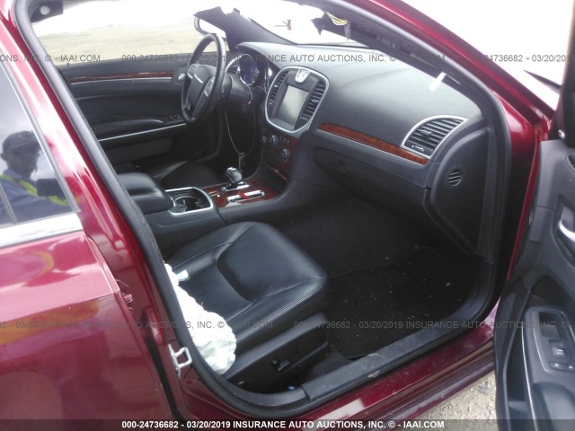 2C3CCACG5CH200766 - 2012 CHRYSLER 300 LIMITED MAROON photo 5