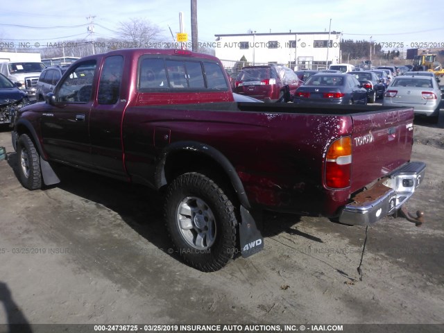 4TAWN72NXWZ169701 - 1998 TOYOTA TACOMA XTRACAB RED photo 3