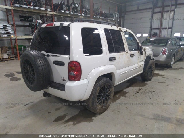 1J4GL58K54W163944 - 2004 JEEP LIBERTY LIMITED WHITE photo 4