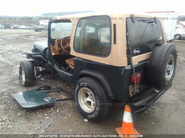 1J4FY19P9SP283575 - 1995 JEEP WRANGLER / YJ S/RIO GRANDE GREEN photo 3