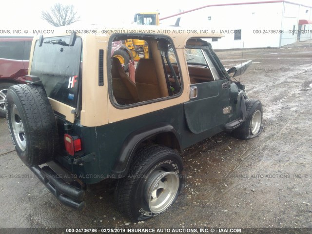 1J4FY19P9SP283575 - 1995 JEEP WRANGLER / YJ S/RIO GRANDE GREEN photo 4