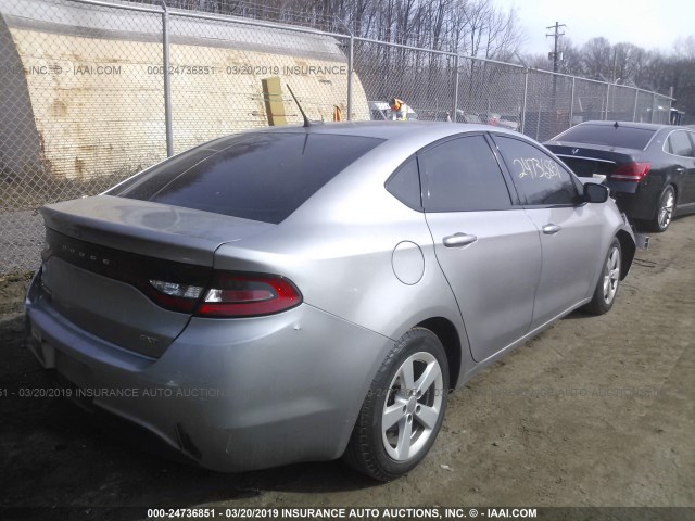 1C3CDFBB6FD121141 - 2015 DODGE DART SXT SILVER photo 4