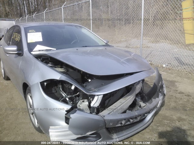 1C3CDFBB6FD121141 - 2015 DODGE DART SXT SILVER photo 6