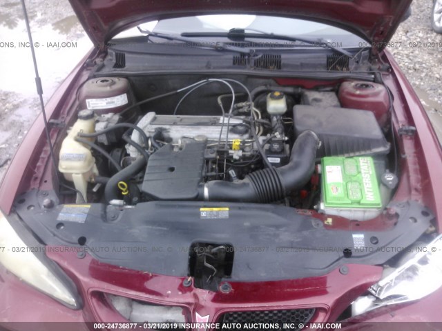 1G2NE52F23C206532 - 2003 PONTIAC GRAND AM SE MAROON photo 10