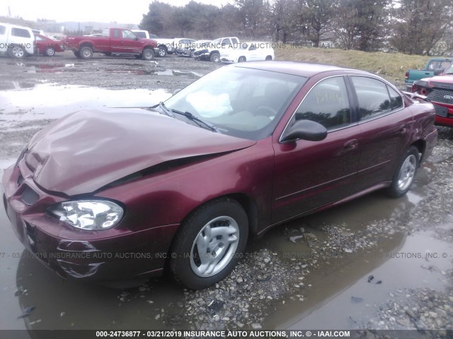 1G2NE52F23C206532 - 2003 PONTIAC GRAND AM SE MAROON photo 2