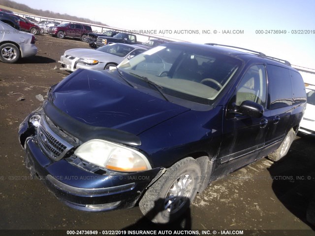 2FMZA5245XBA05460 - 1999 FORD WINDSTAR SE BLUE photo 2