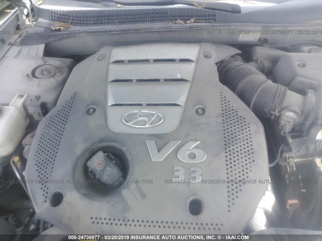 5NPEU46F57H247881 - 2007 HYUNDAI SONATA SE/LIMITED SILVER photo 10