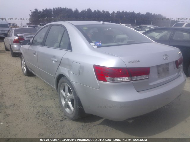 5NPEU46F57H247881 - 2007 HYUNDAI SONATA SE/LIMITED SILVER photo 3