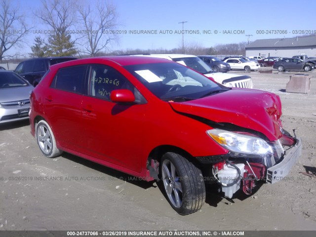 2T1KE40E89C014244 - 2009 TOYOTA COROLLA MATRIX S RED photo 1