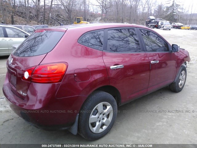 JN8AS58V88W138944 - 2008 NISSAN ROGUE S/SL RED photo 4