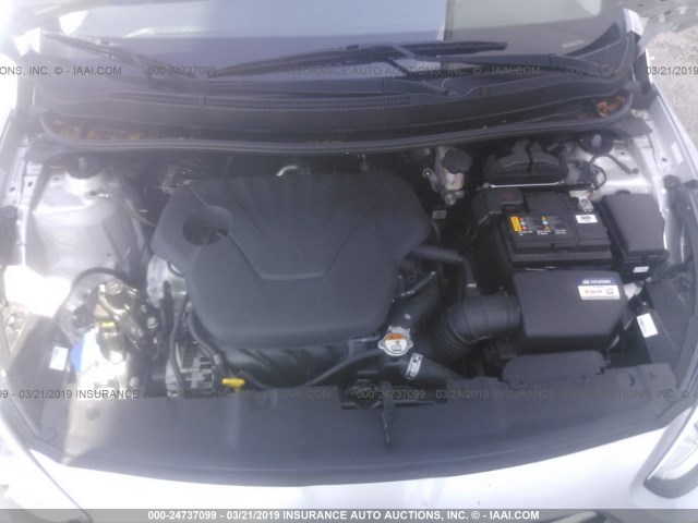 KMHCT5AE9HU347404 - 2017 HYUNDAI ACCENT SE SILVER photo 10