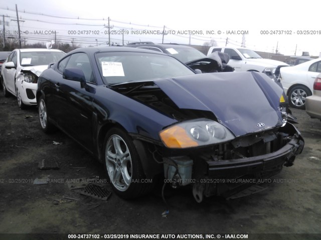 KMHHN65F74U113779 - 2004 HYUNDAI TIBURON GT BLUE photo 1