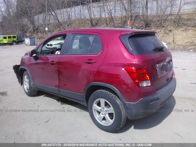 KL7CJPSB4FB244973 - 2015 CHEVROLET TRAX 1LS RED photo 3