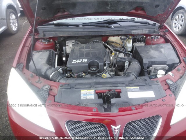 1G2ZH158064142231 - 2006 PONTIAC G6 GT RED photo 10