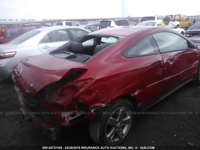 1G2ZH158064142231 - 2006 PONTIAC G6 GT RED photo 4