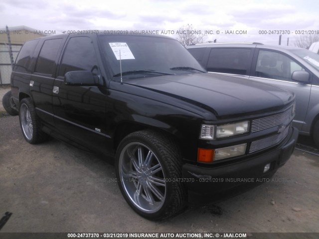 1GNEC13R1YR229606 - 2000 CHEVROLET TAHOE C1500 BLACK photo 1