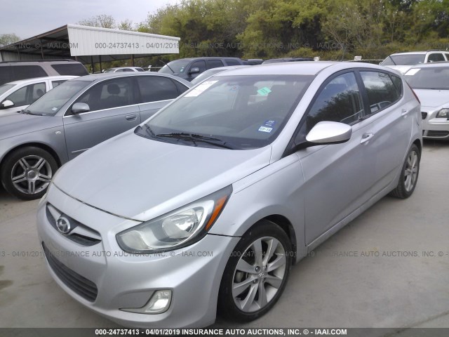 KMHCU5AEXCU050759 - 2012 HYUNDAI ACCENT GLS/GS/SE SILVER photo 2